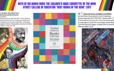 Both of My Books Published in 2021 Make the Children’s Book Committee of the Bank Street College of Education “Best Books of the Year” List!