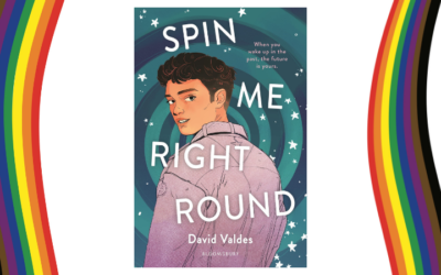 Spin Me Right Round – A Queer YA Time Travel Adventure, Where Luis, super out and Gay in 2020s, travels back in time to the closeted 1980s where he may just have broken up his parents’ relationship… before he gets the chance to be born.